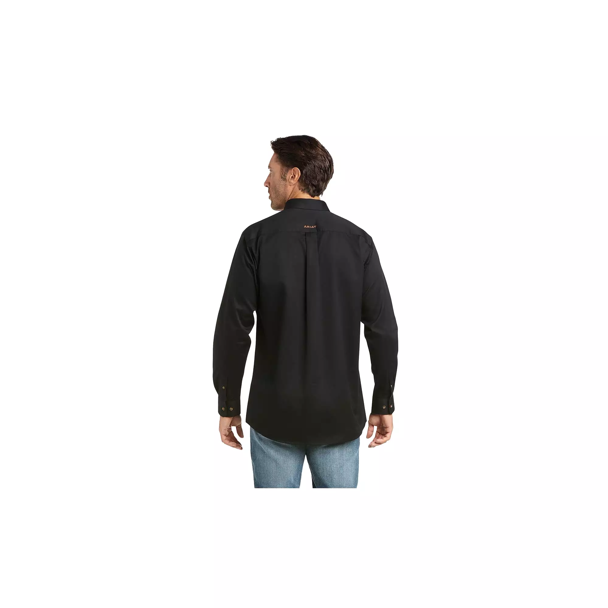 Ariat Black Fitted Twill Shirt - Long Sleeve, Casual Series