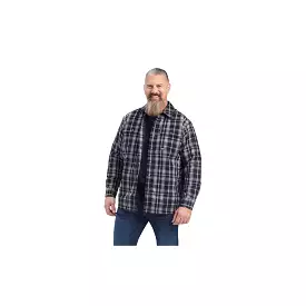 Ariat Black Plaid Insulated Shirt Jacket DuraStretch Flannel Rebar