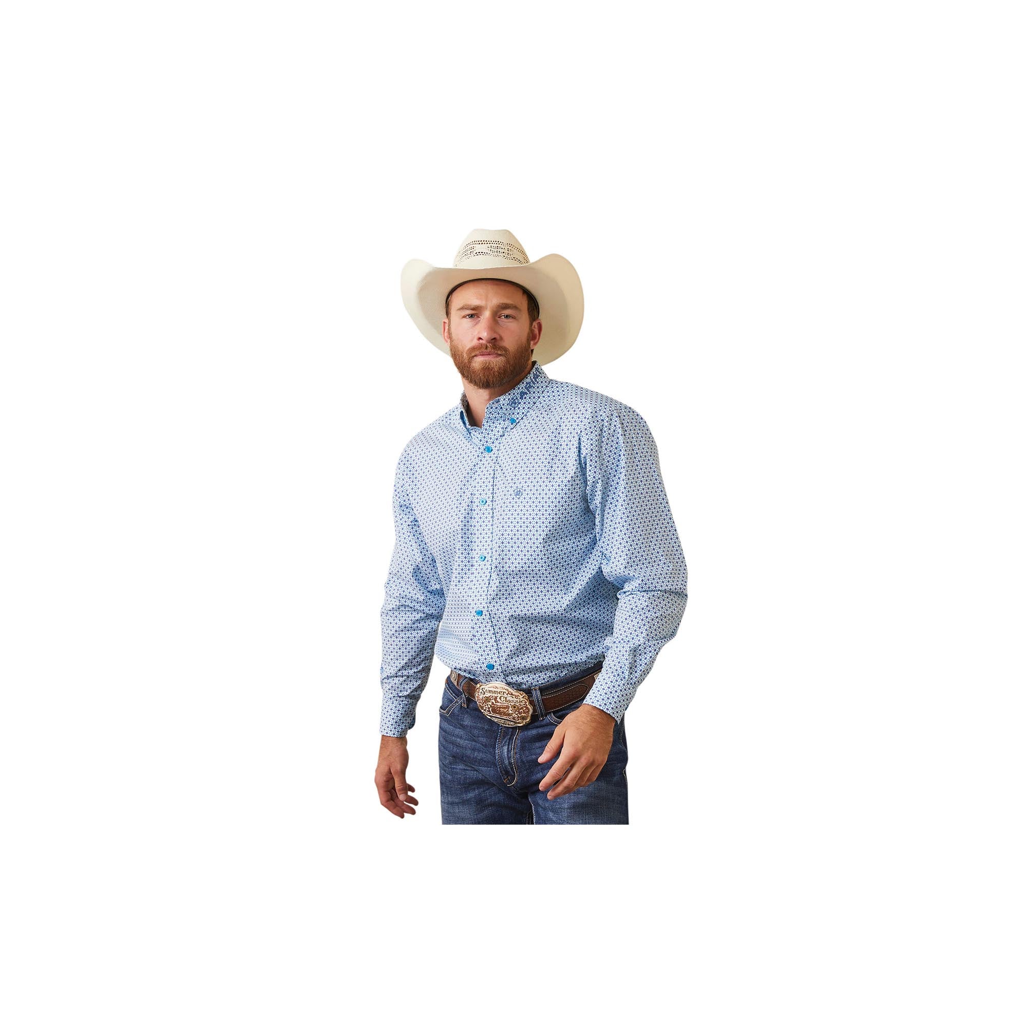 Ariat Fitted White Shirt - Casual Series - Long Sleeve - Syed