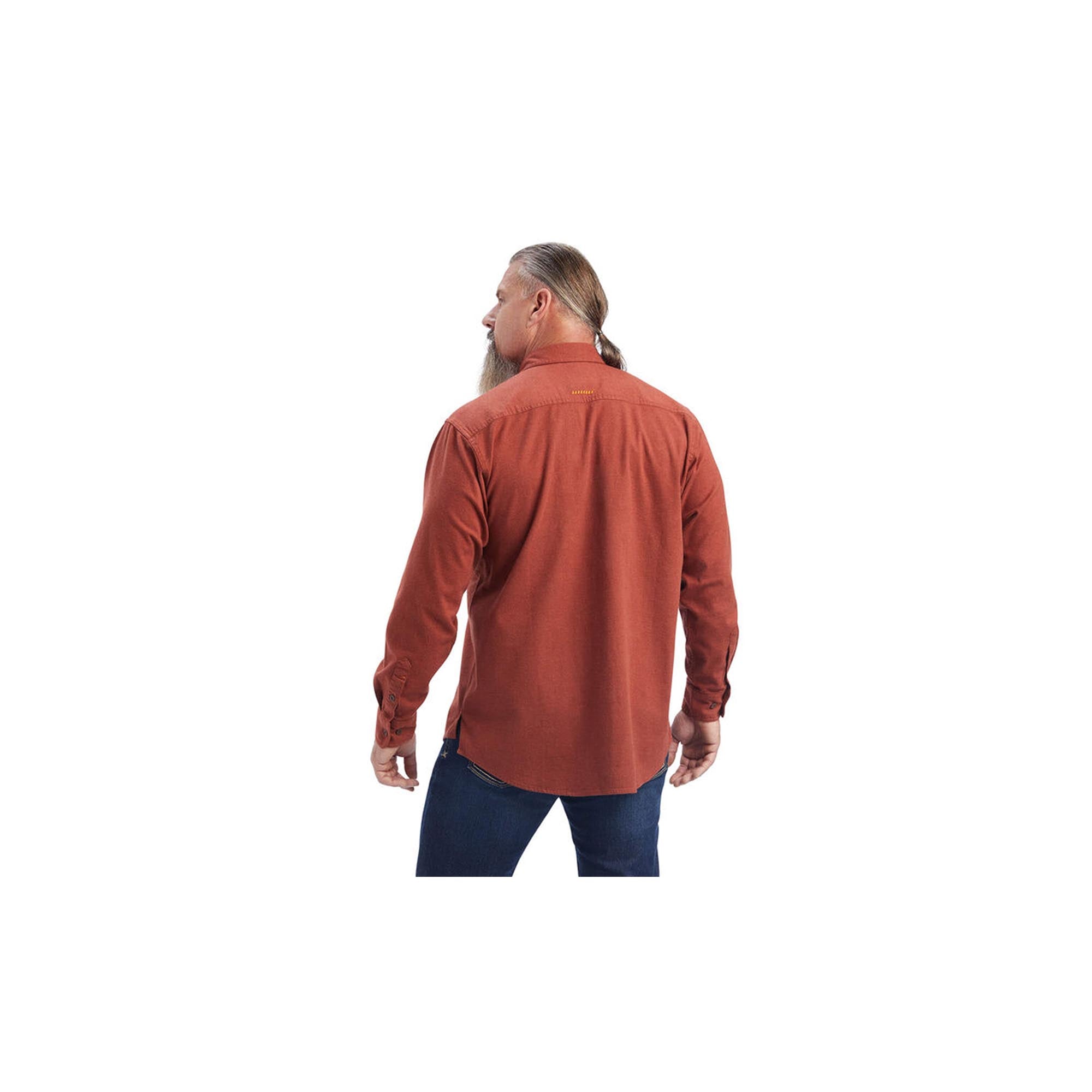 Ariat Flannel Durastretch Work Shirt - Long Sleeve - Cherry Mahogany