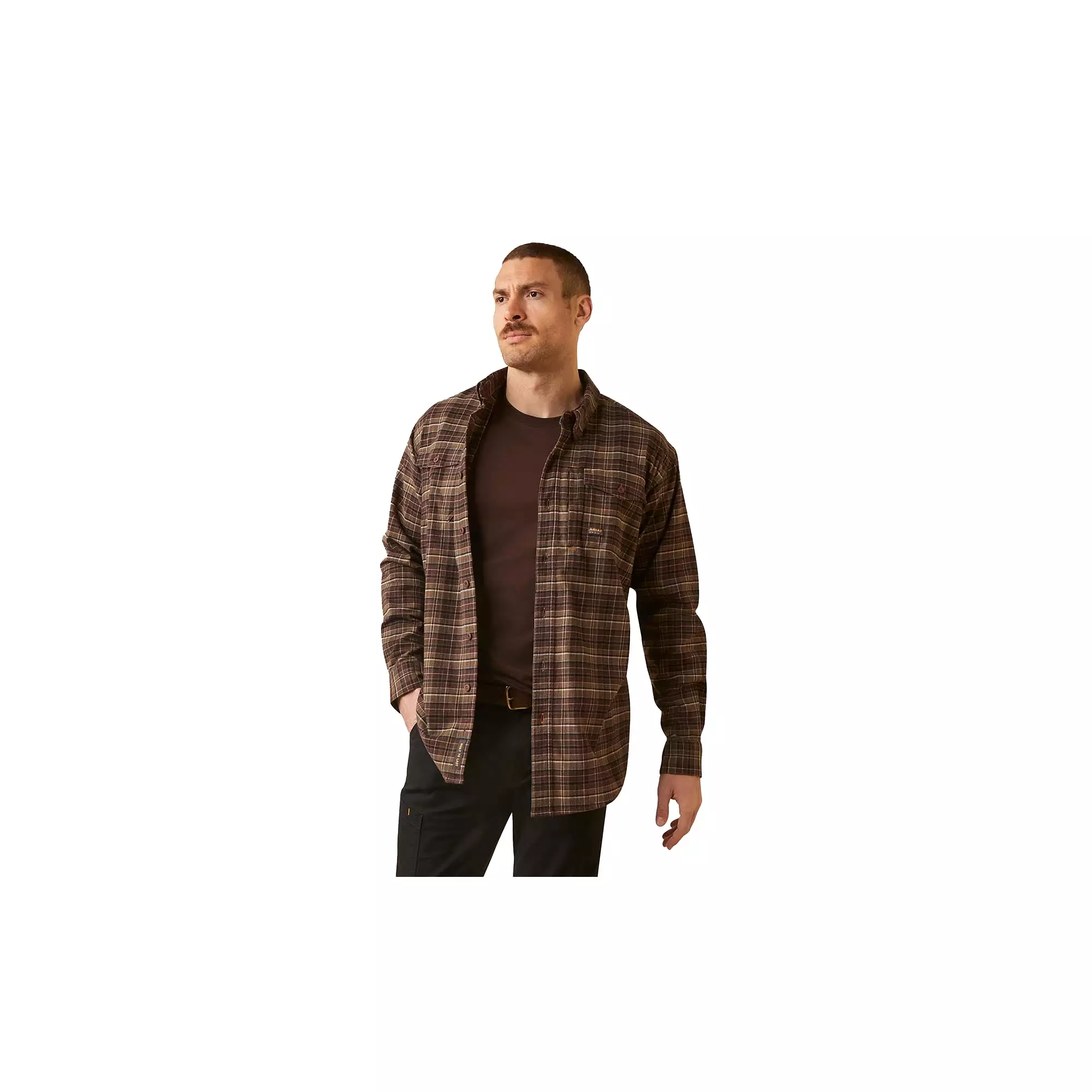 Ariat Flannel Work Shirt - Long Sleeve - Beech Plaid