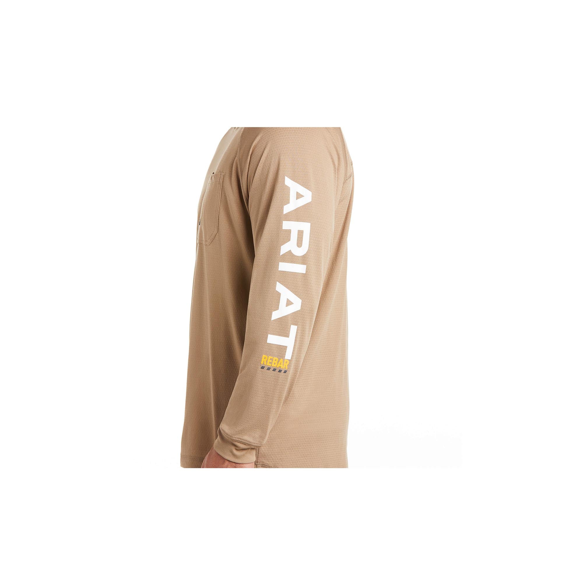 Ariat Khaki LS T-Shirt HeatFighter Rebar - Top Choice!