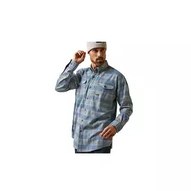 Ariat Rebar Flannel Shirt - Indian Teal Plaid - Long Sleeve