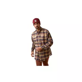 Ariat Rebar Flannel Shirt - Long Sleeve Tigers Eye Plaid | Durable and Stretchable Workwear