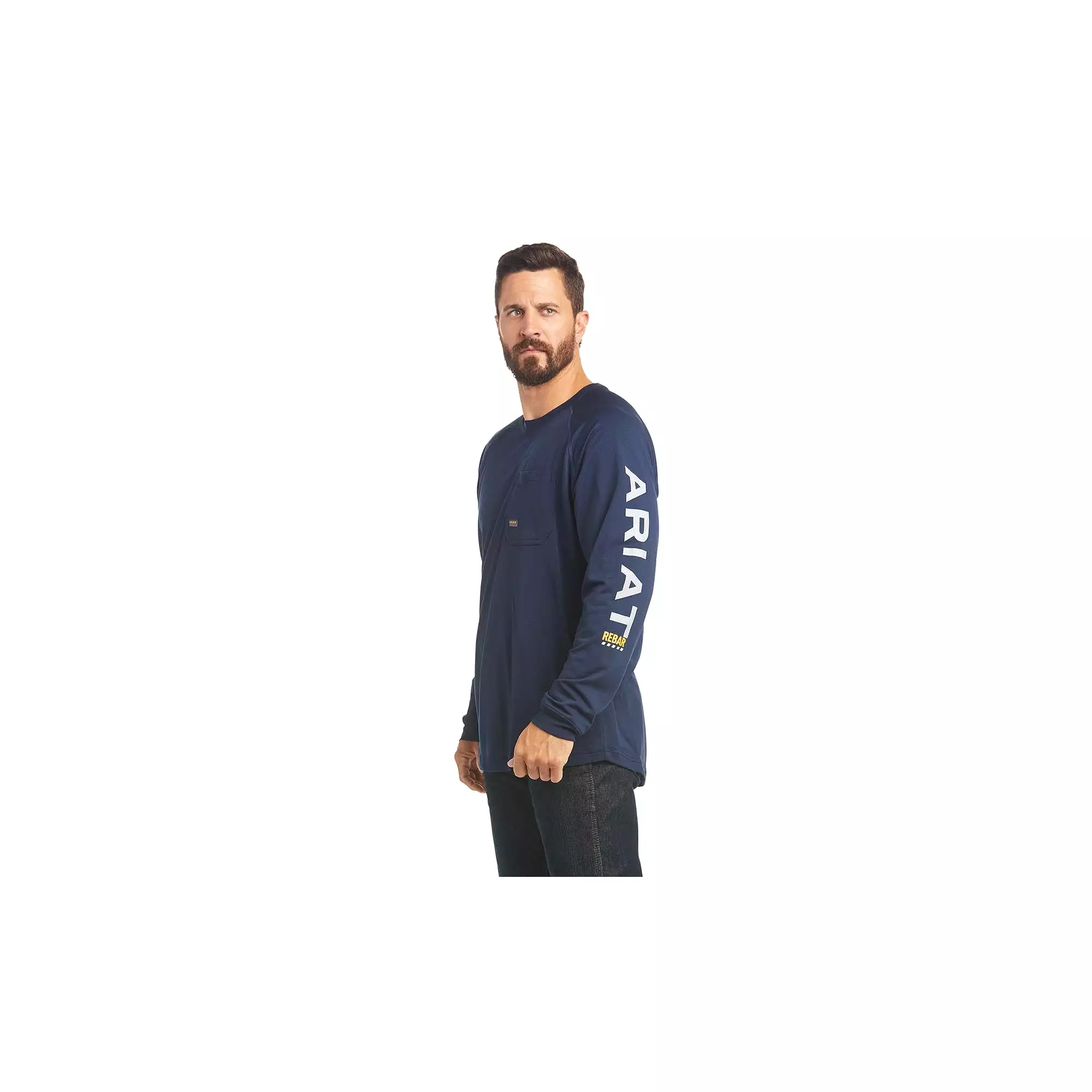 Ariat Rebar Heat Fighter Navy Long Sleeve T-Shirt