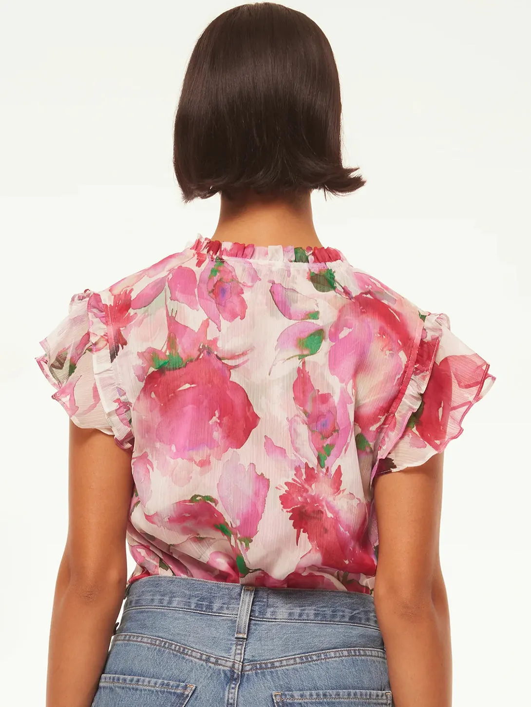 Garden Fuchsia Basia Blouse