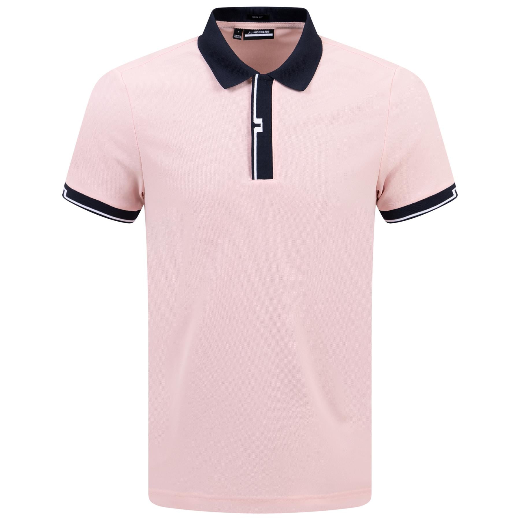 Bay Slim Fit Sport Pique Polo in Powder Pink - Buy Online SS24