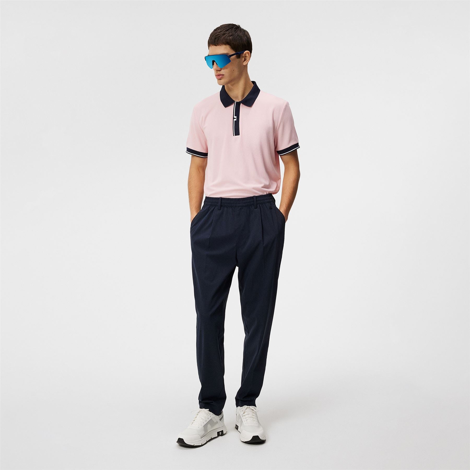 Bay Slim Fit Sport Pique Polo in Powder Pink - Buy Online SS24