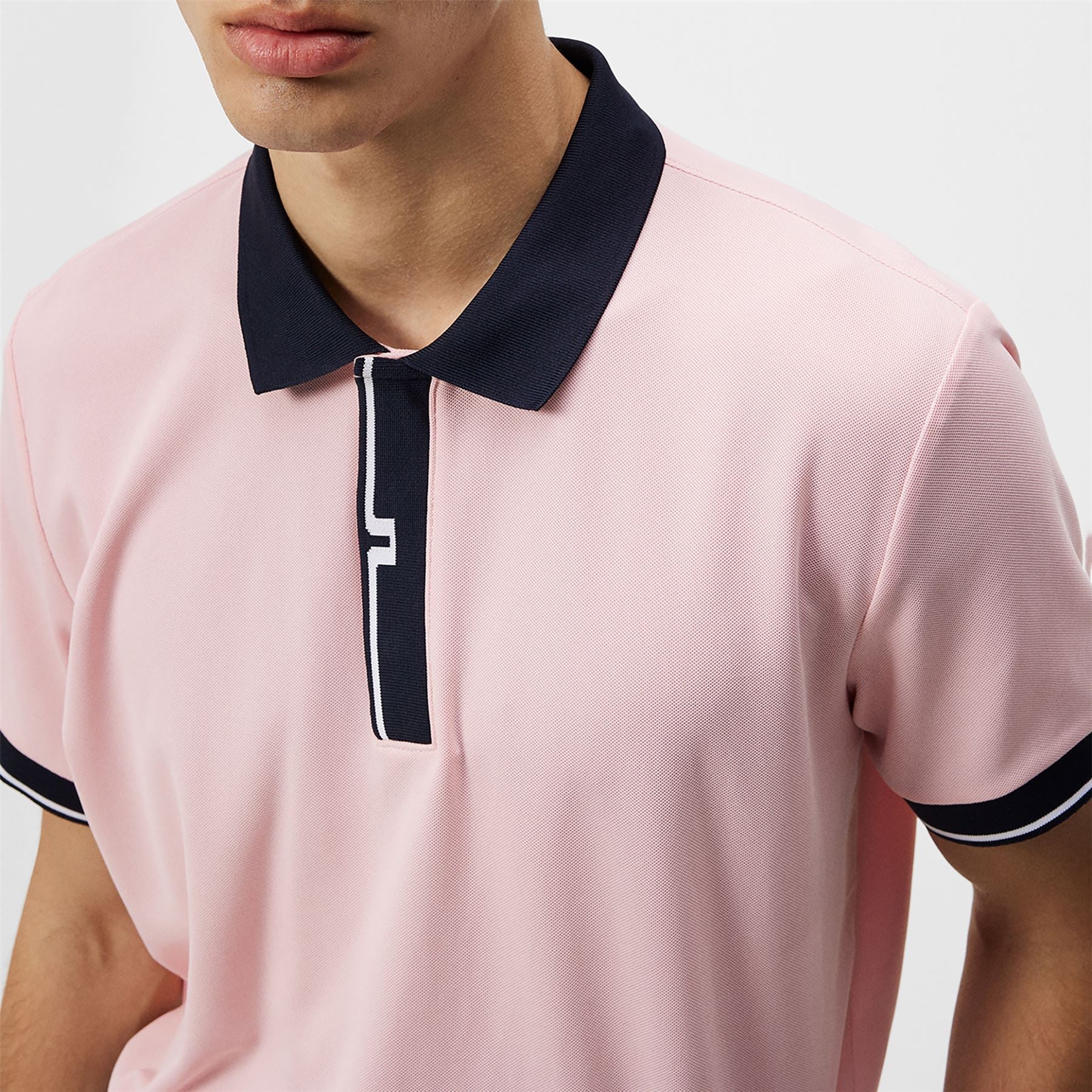 Bay Slim Fit Sport Pique Polo in Powder Pink - Buy Online SS24