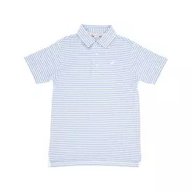 Beaufort Bonnet Company - Blue Stripe Prim and Proper Polo - Pima Cotton - Beale Street