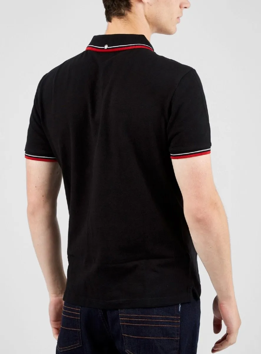 Ben Sherman Casual Short Polo Shirt Black