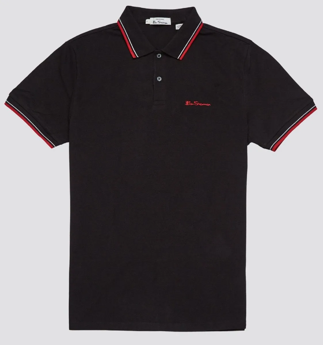 Ben Sherman Casual Short Polo Shirt Black