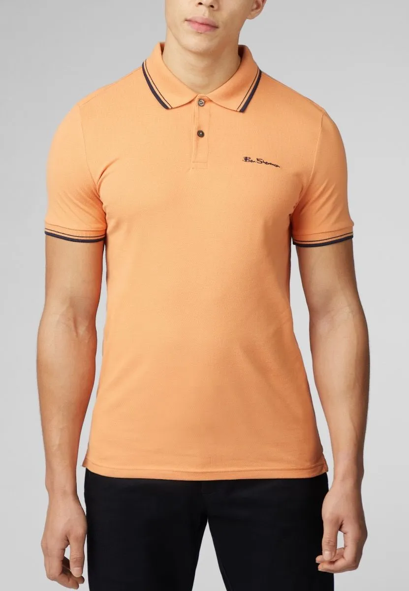 Ben Sherman Casual Short Polo Shirt Copper Orange