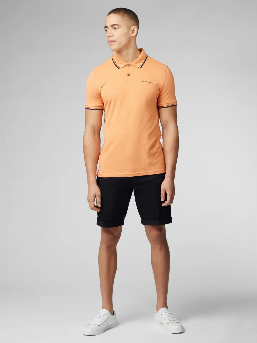 Ben Sherman Casual Short Polo Shirt Copper Orange