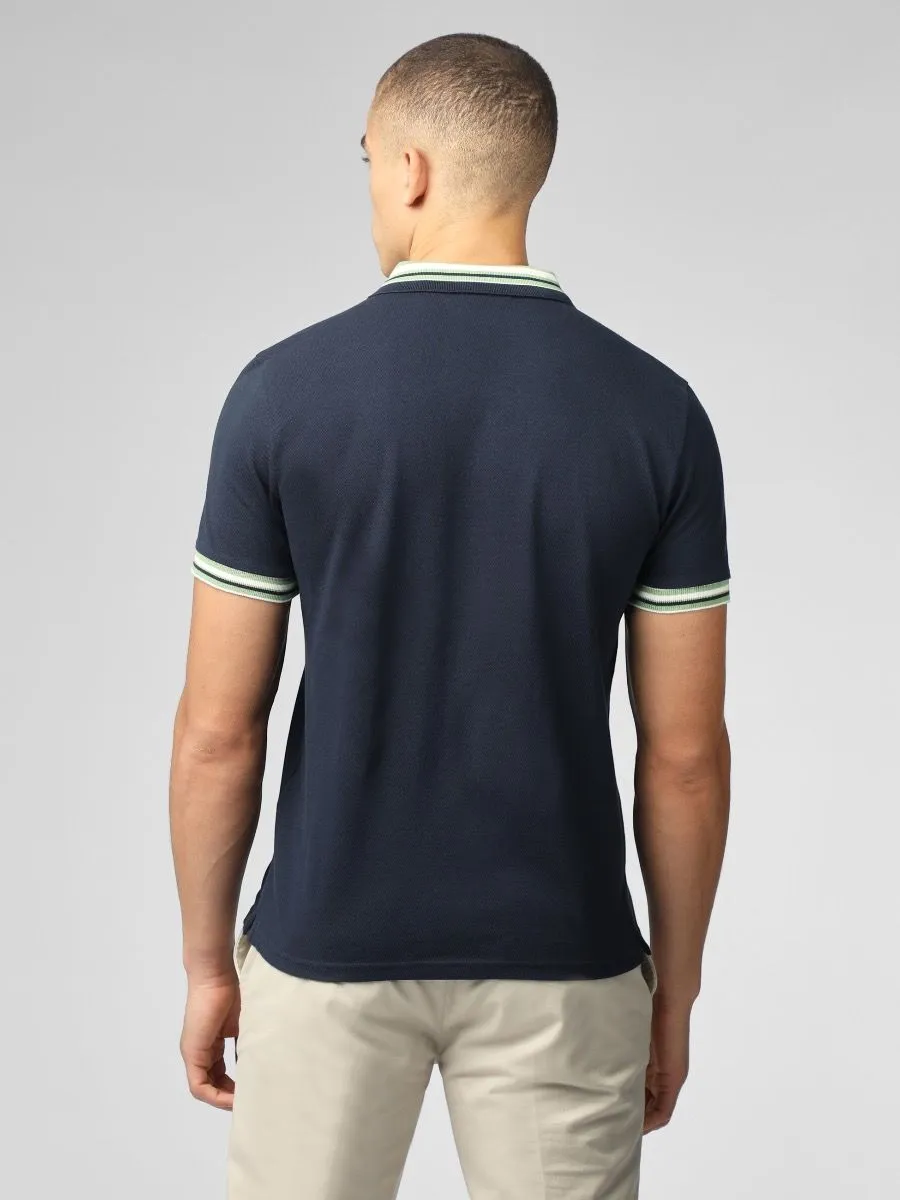 Ben Sherman House Collar Short Sleeve Polo Shirt in Dark Navy