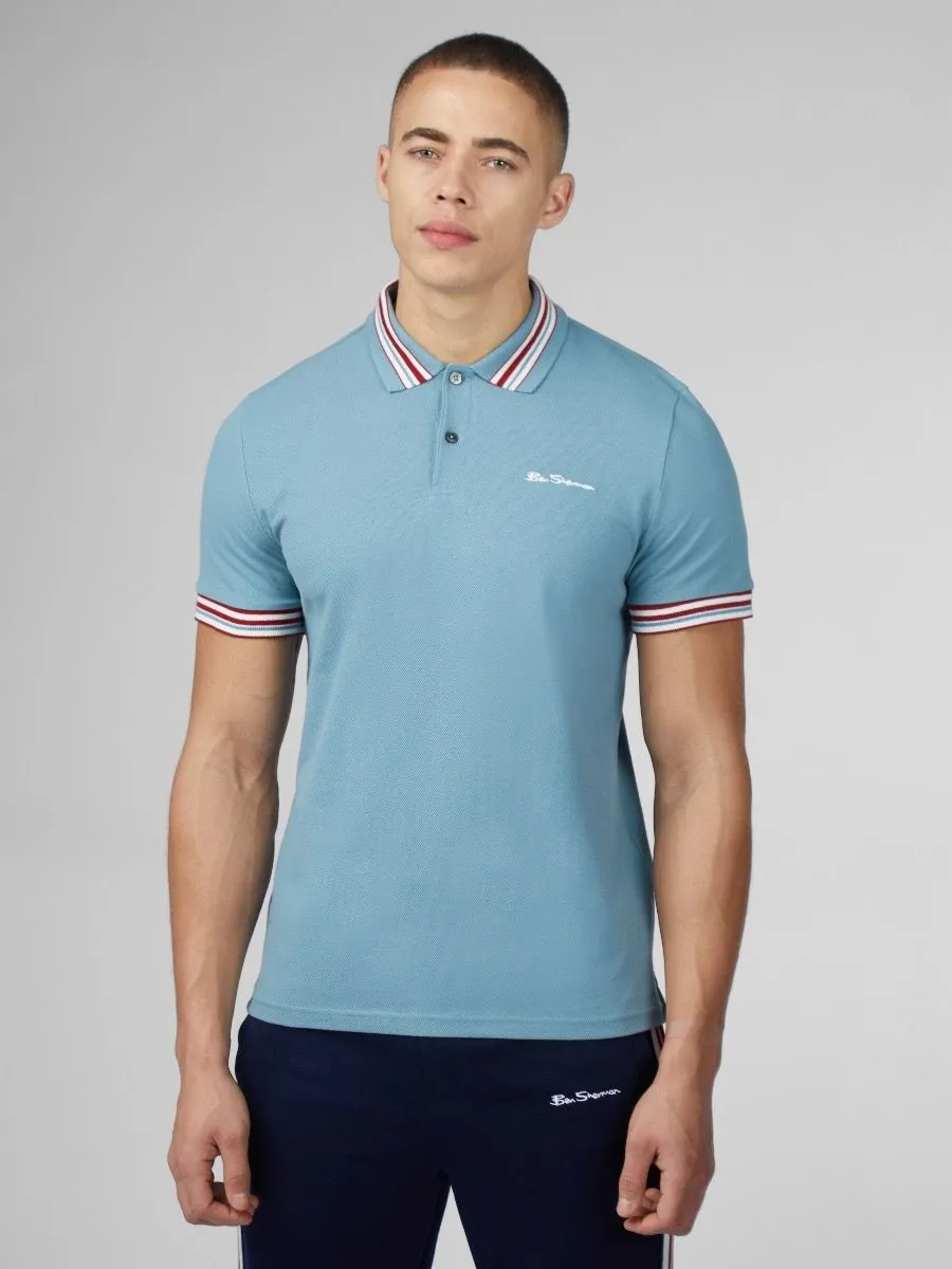 Ben Sherman House Collar Short Polo Shirt Petrol