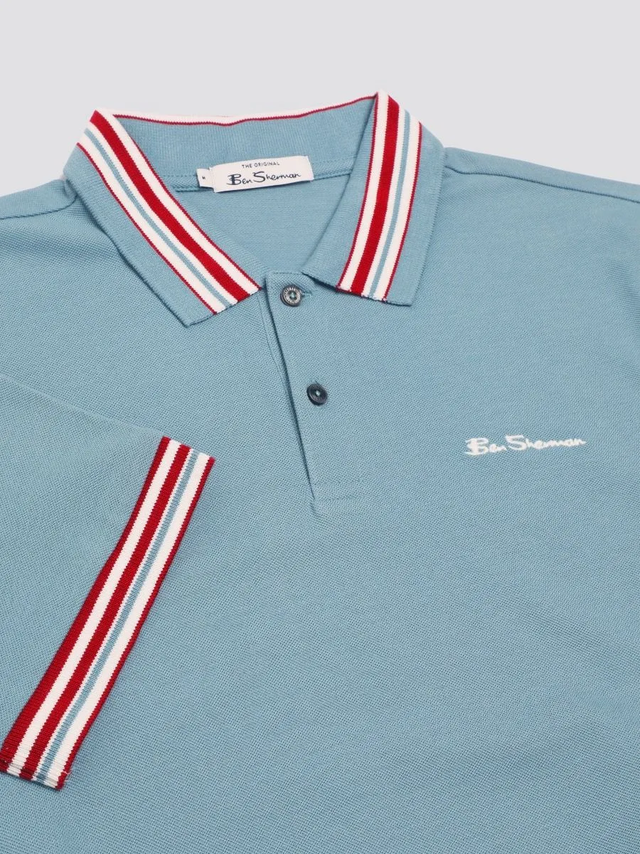 Ben Sherman House Collar Short Polo Shirt Petrol