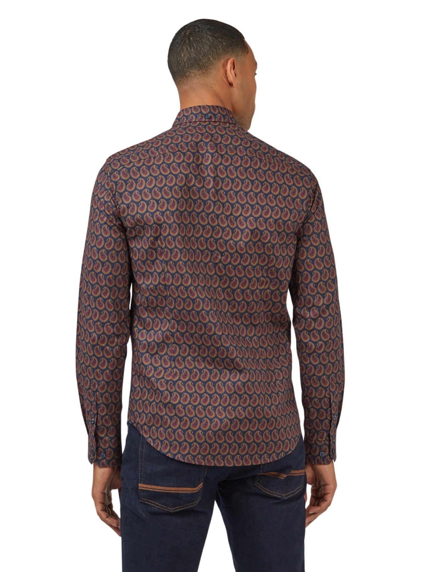 Ben Sherman Paisley Print Shirt Long Sleeve for Men