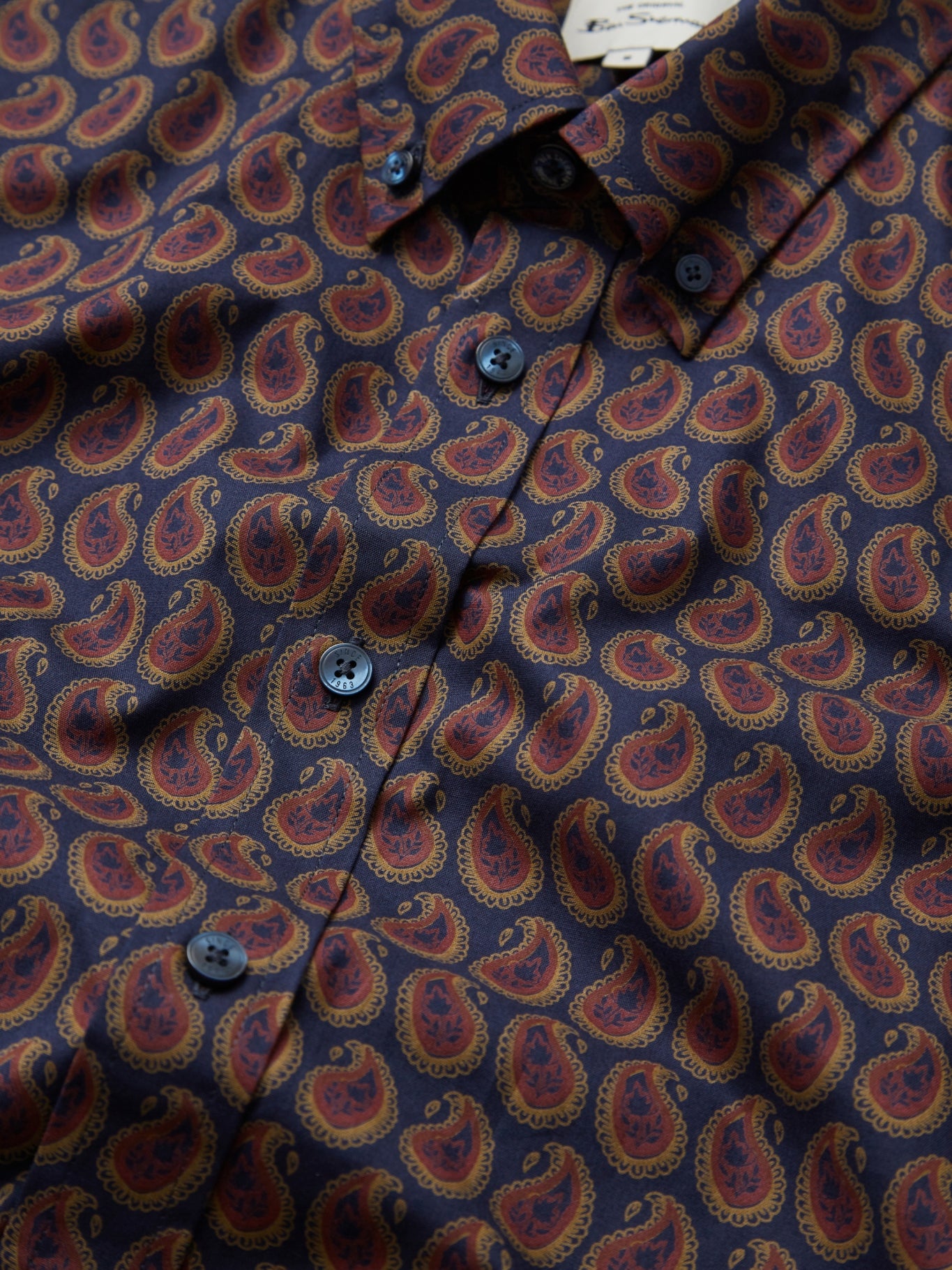 Ben Sherman Paisley Print Shirt Long Sleeve for Men