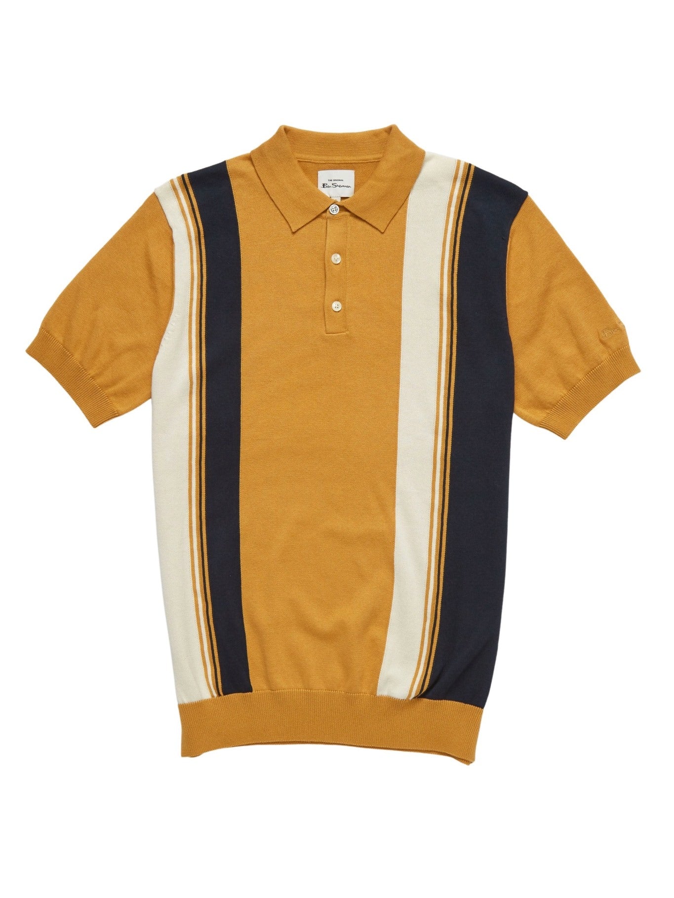 Ben Sherman Polo Shirt Vertical Stripe Mens