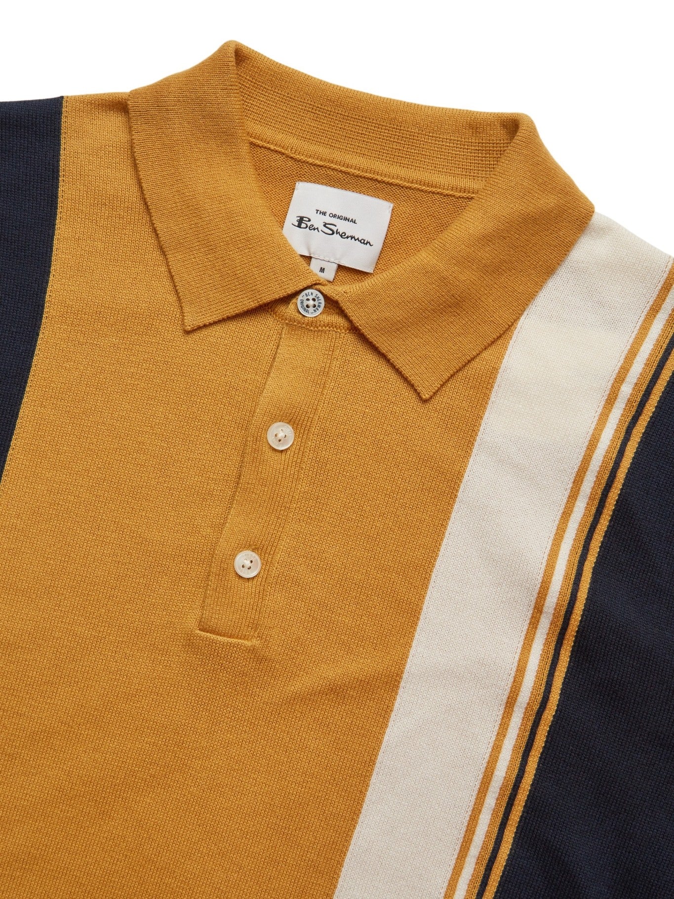 Ben Sherman Polo Shirt Vertical Stripe Mens