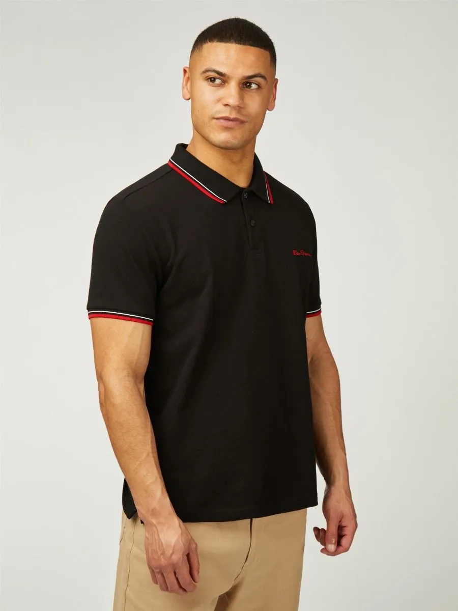 Ben Sherman Signature Pique Polo Shirt - Black