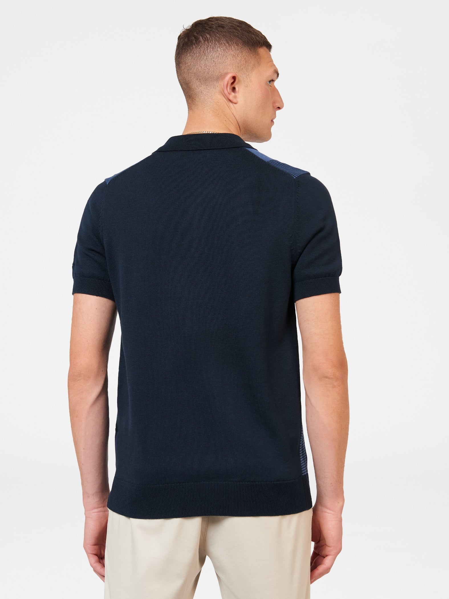 Ben Sherman Stripe Knit Polo Shirt