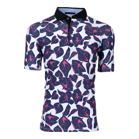 Bermuda Polo Shirt with Floral Print