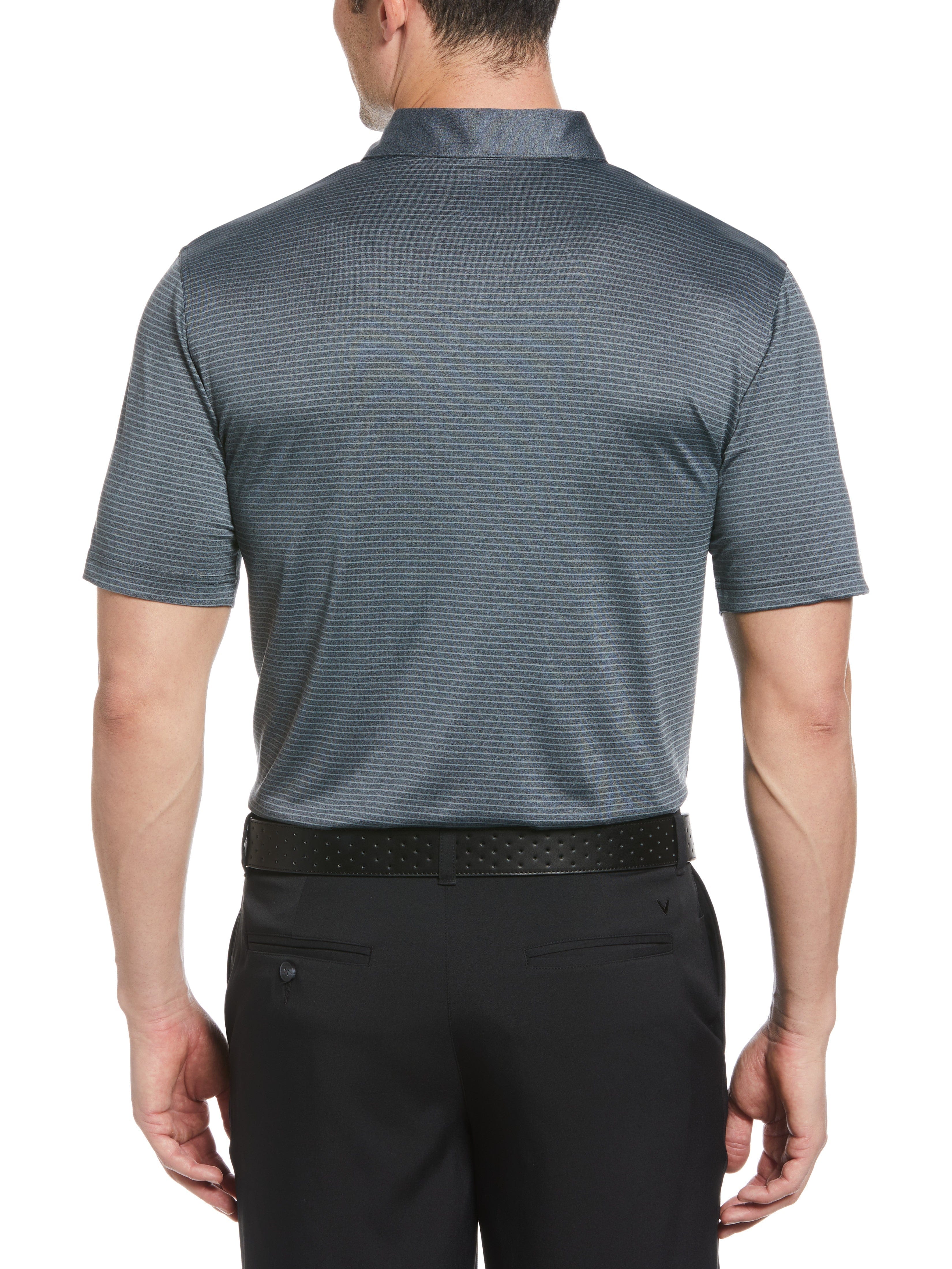 Big and Tall Heather Micro Stripe Golf Polo