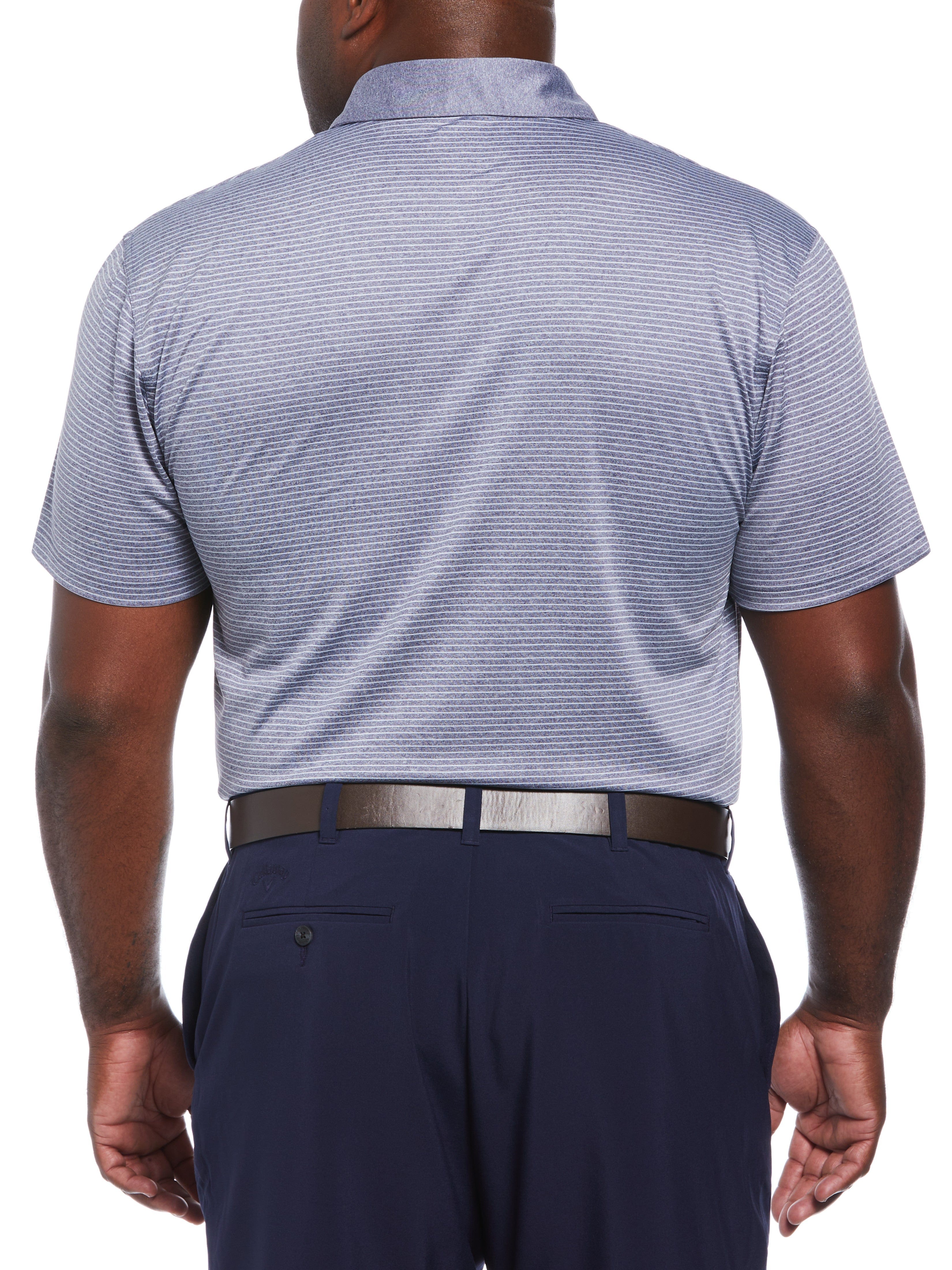 Big and Tall Heather Stripe Golf Polo