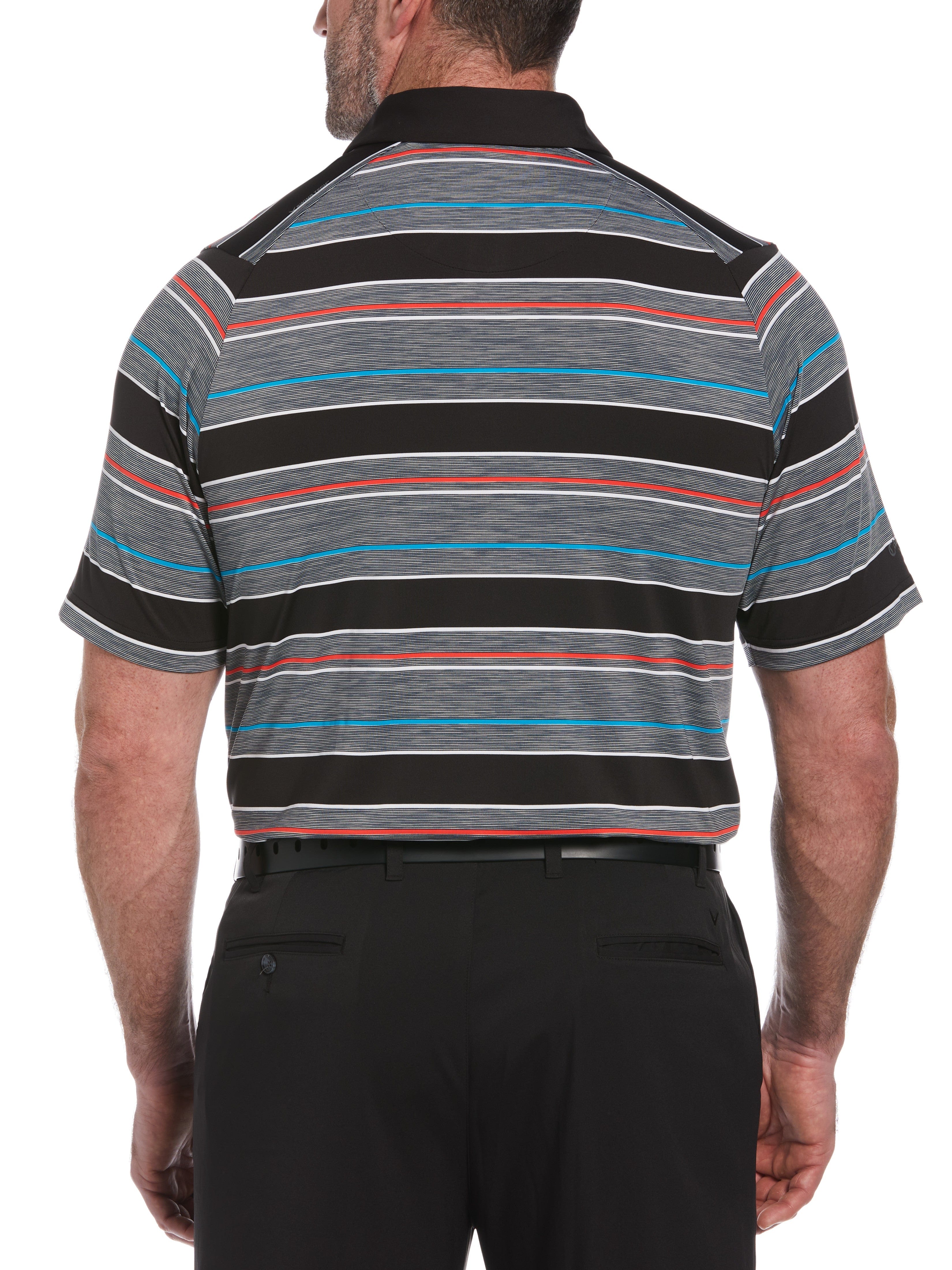 Big and Tall Swing Tech Golf Polo shirt in Marled Texture Stripe - Best Price, Big Sizes, Quality Fabric | Shop Now