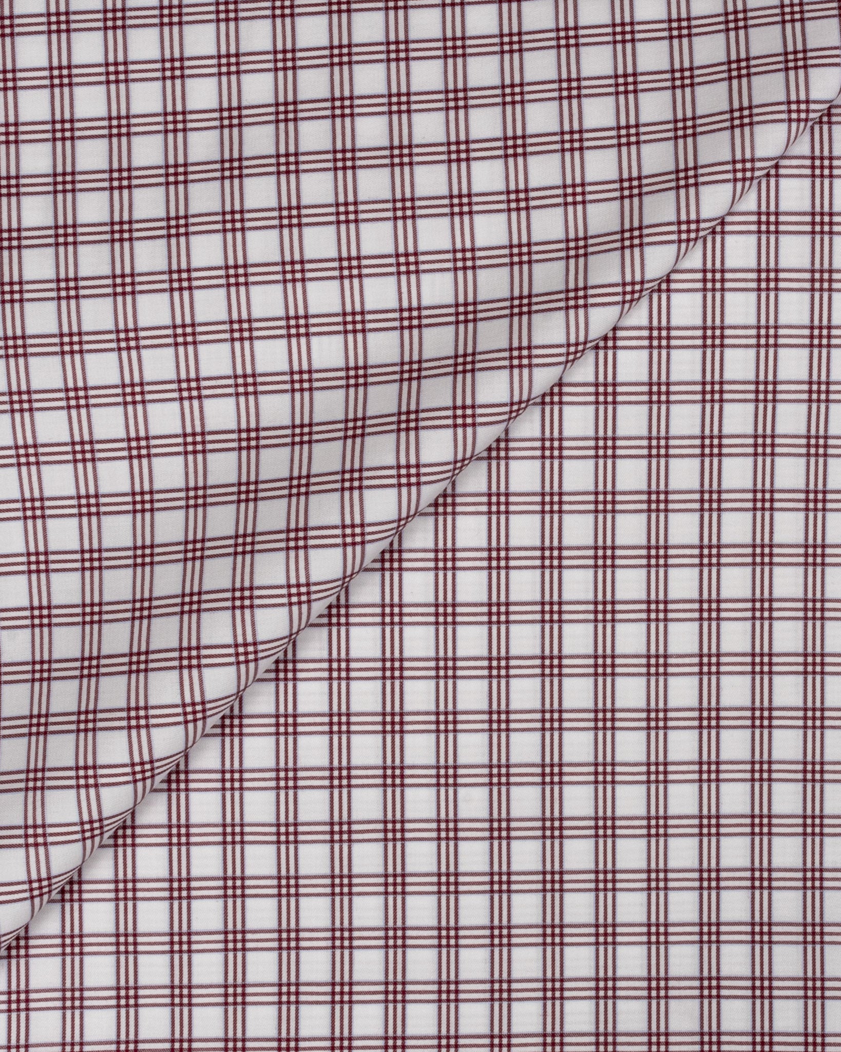 Bishop Maroon/White Checkered Cotton Shirt MSC3299