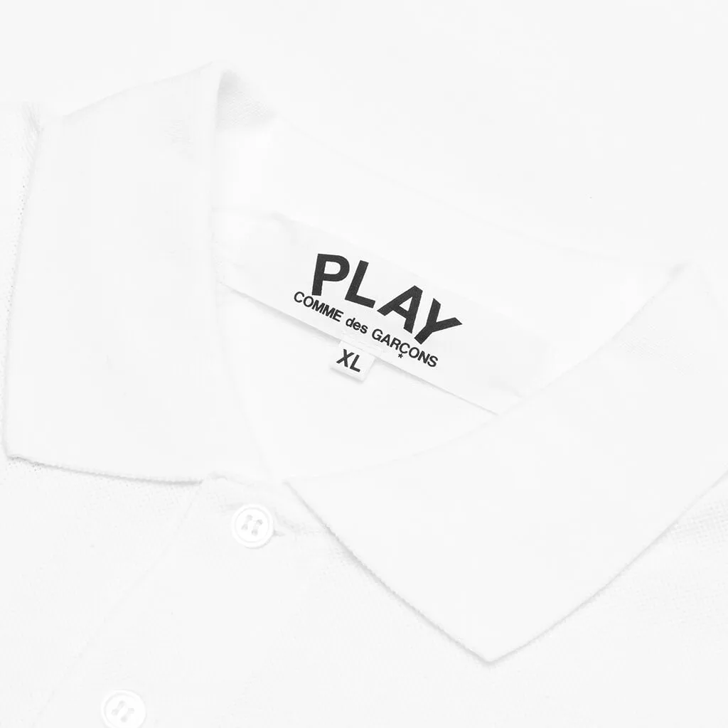 Black Polo Shirt with White Emblem