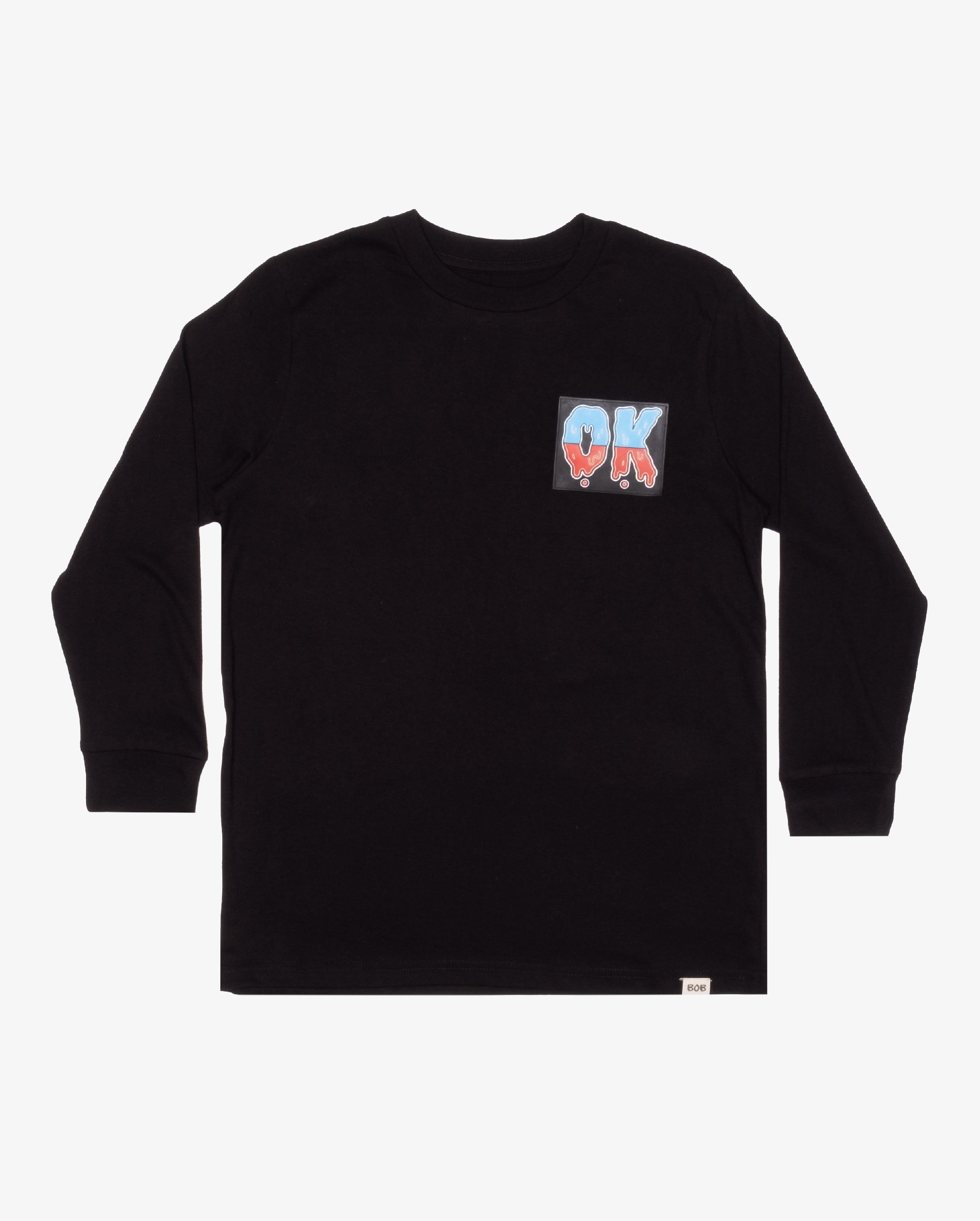 Black Gradient Long Sleeve Tee by BOB OK