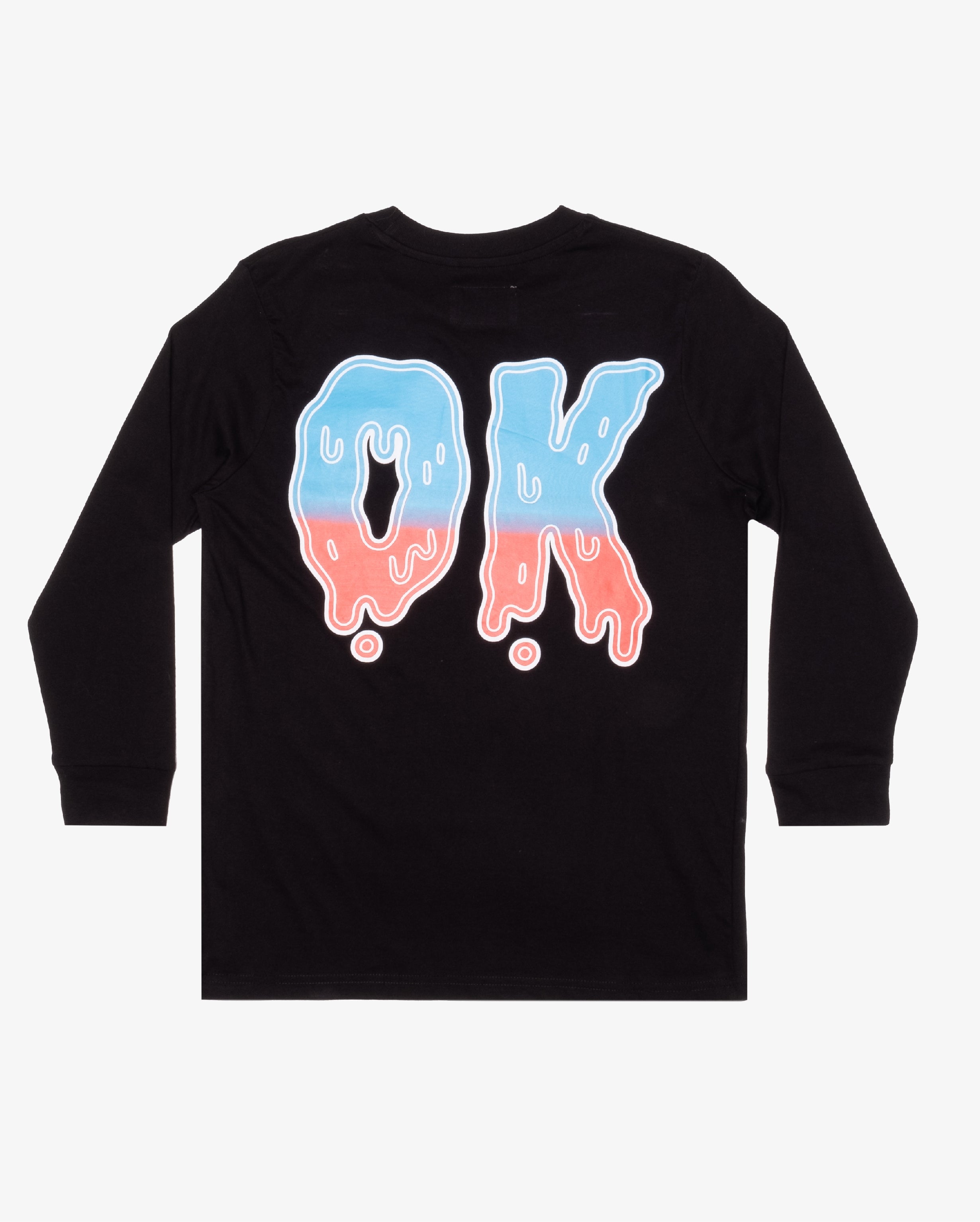 Black Gradient Long Sleeve Tee by BOB OK