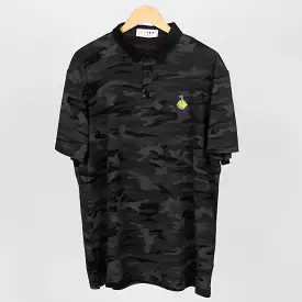 Black Military-Inspired Polo Shirt