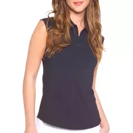 Black Sleeveless IBKUL Polo