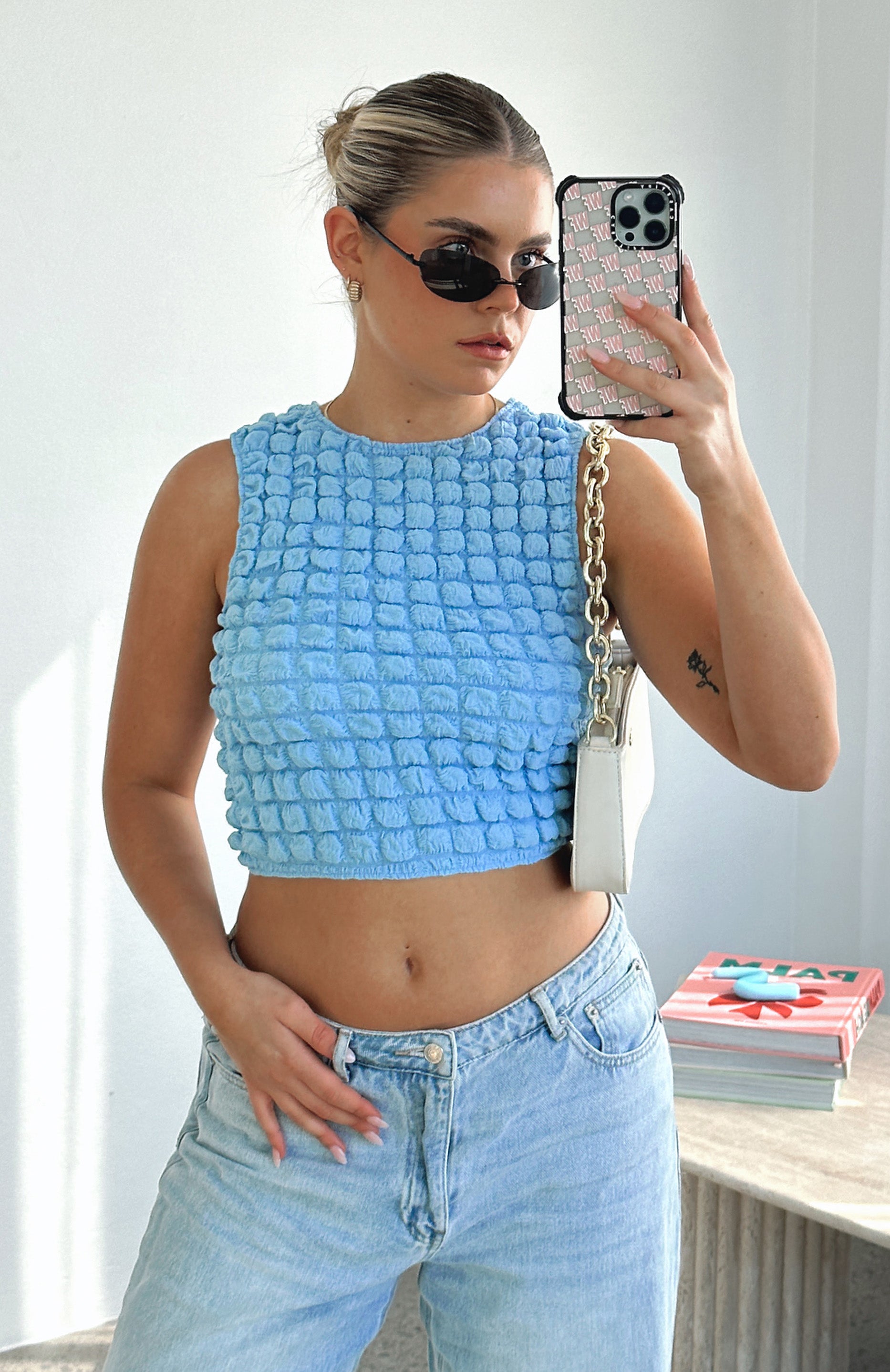 Blue Crop Top - Timeless Fashion