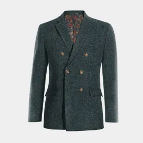 Blue Donegal Tweed Crossed Blazer