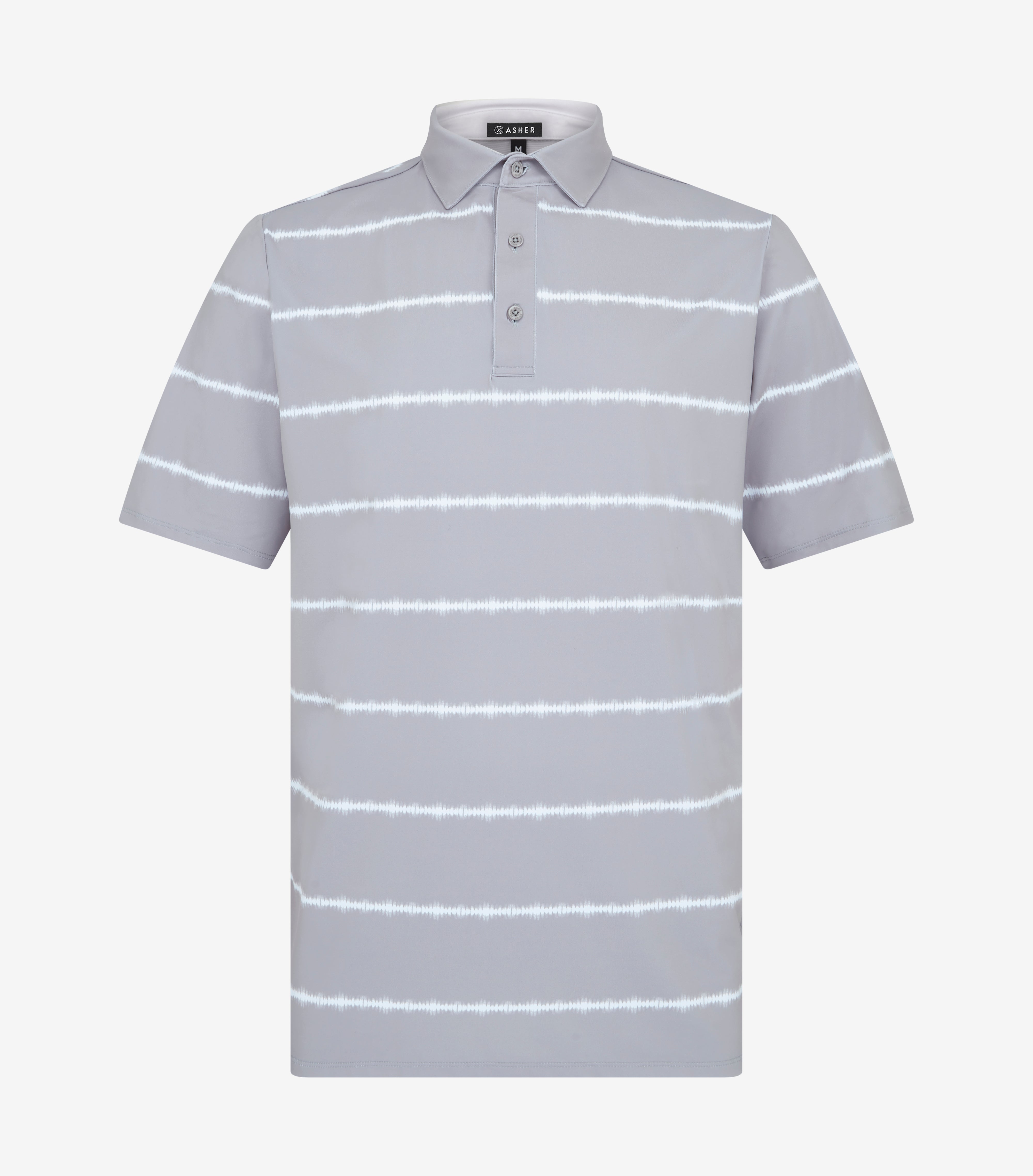 Blue Shibori Stripe Polo