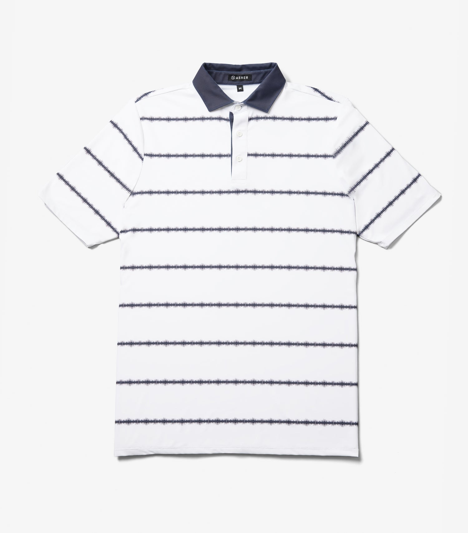 Blue Shibori Stripe Polo