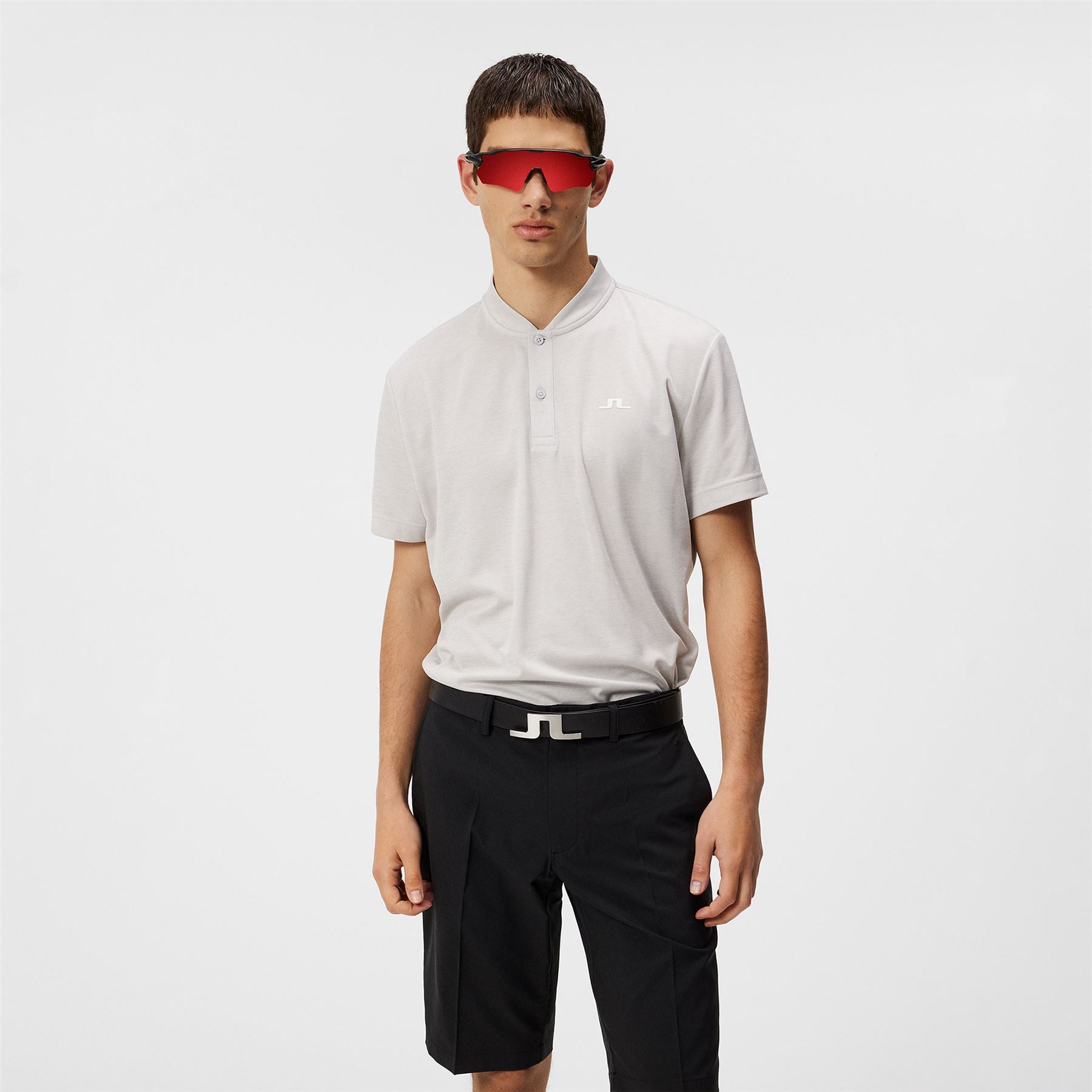 Bode Polo Shirt in Light Grey Melange - Regular Fit - SS24