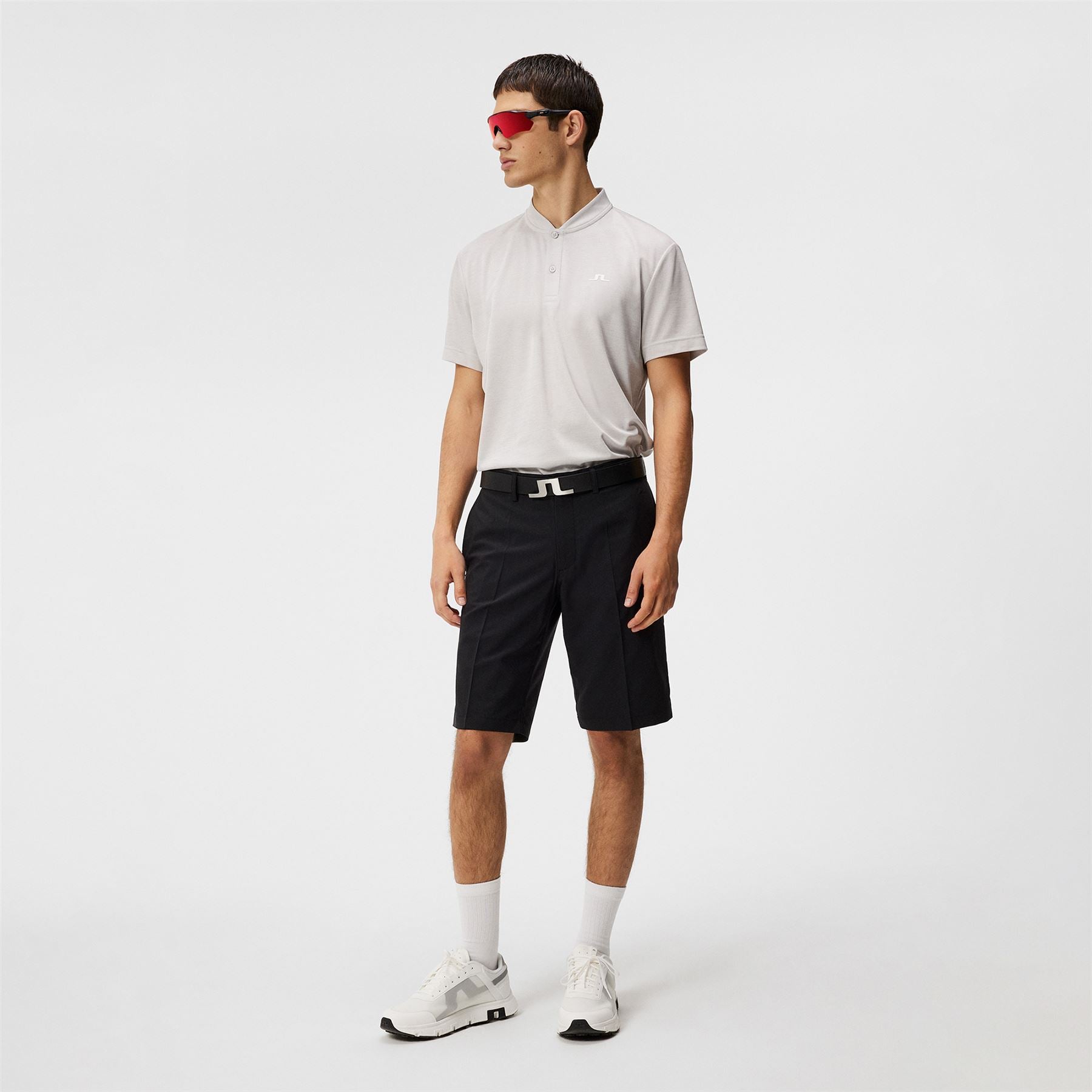 Bode Polo Shirt in Light Grey Melange - Regular Fit - SS24