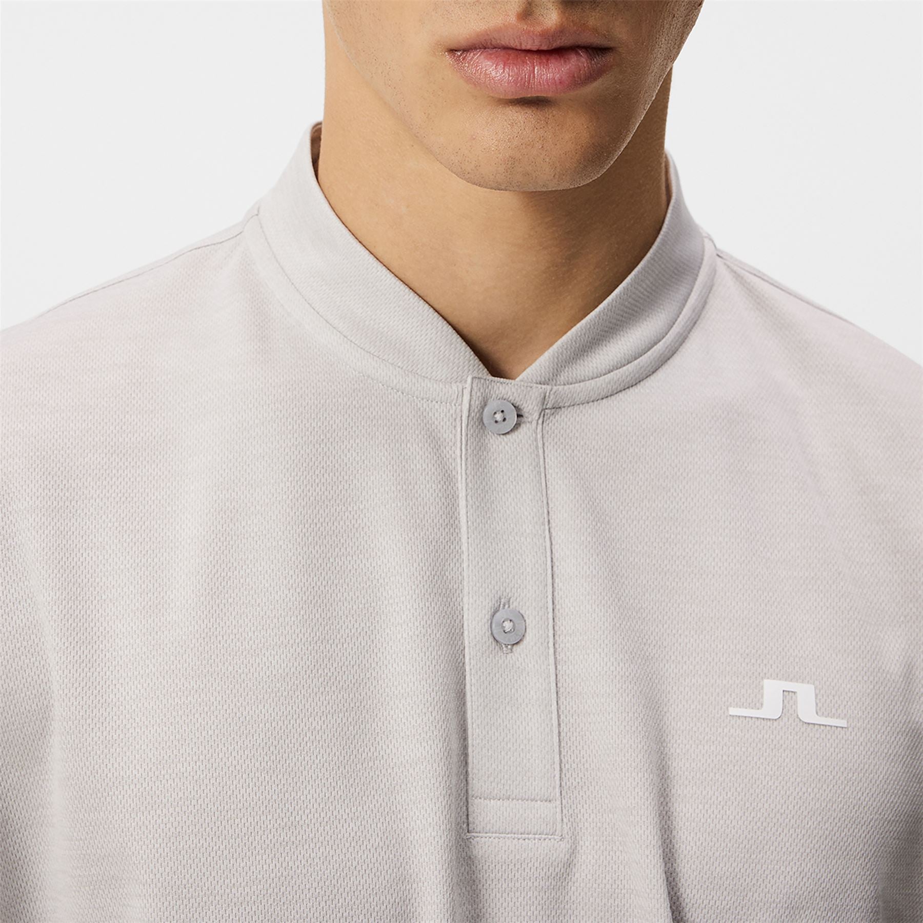 Bode Polo Shirt in Light Grey Melange - Regular Fit - SS24