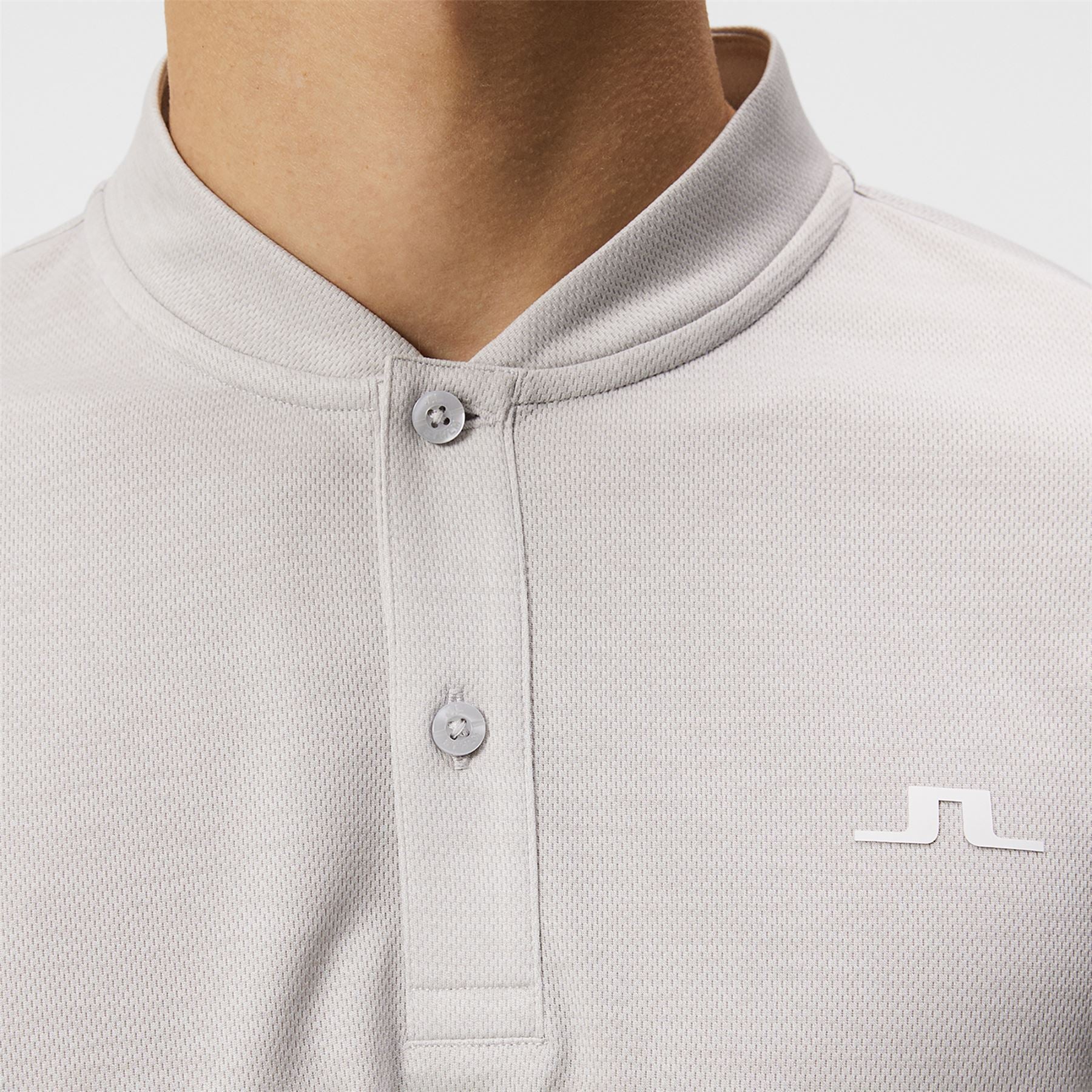 Bode Polo Shirt in Light Grey Melange - Regular Fit - SS24