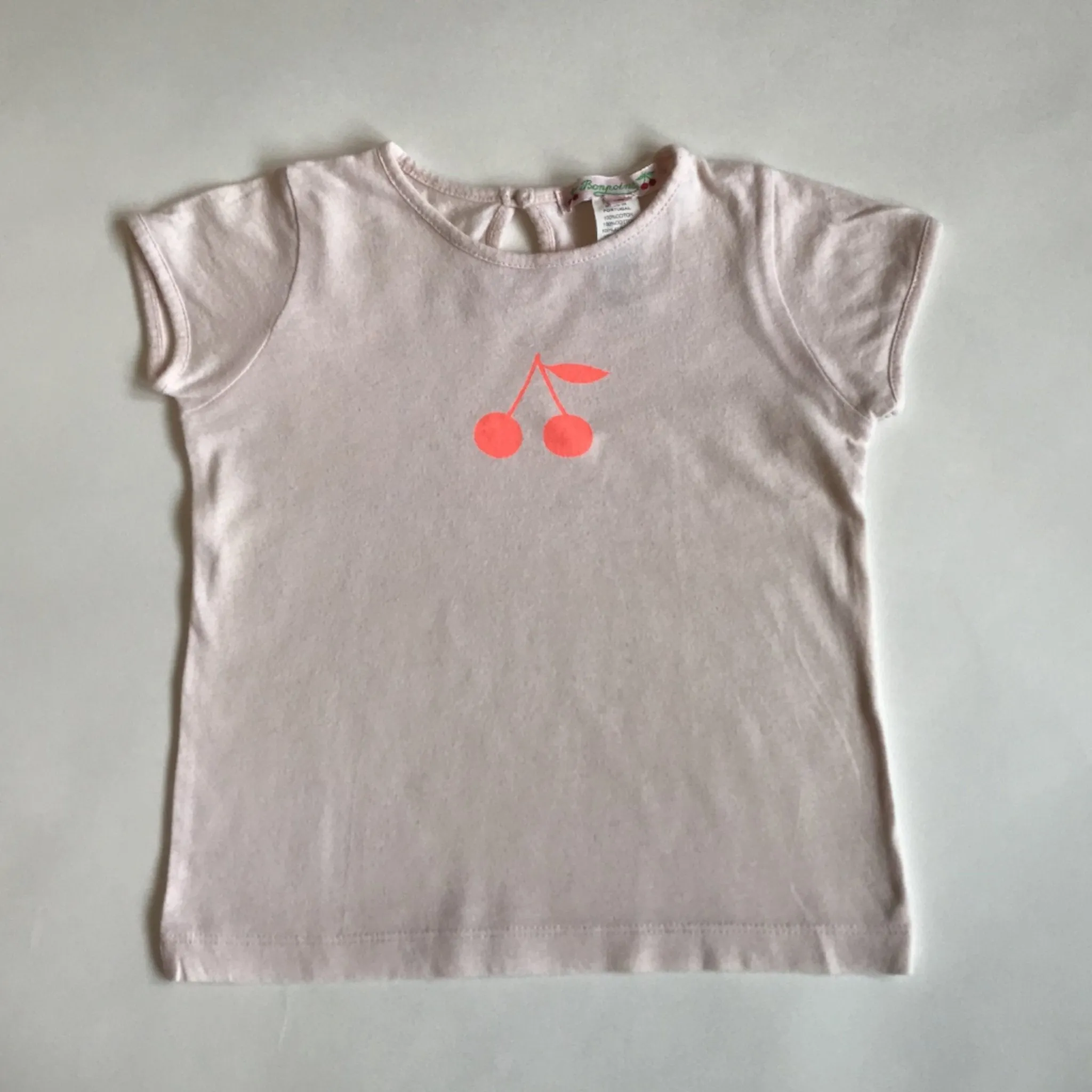 Bonpoint Pink Cherry Print T-Shirt for 18 Month Olds