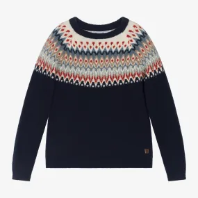 Blue Wool Sweater for Boys