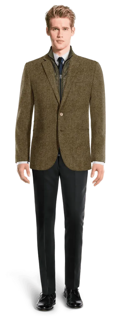 Brown Donegal Tweed Essential Blazer