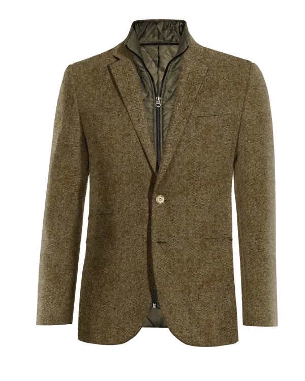 Brown Donegal Tweed Essential Blazer