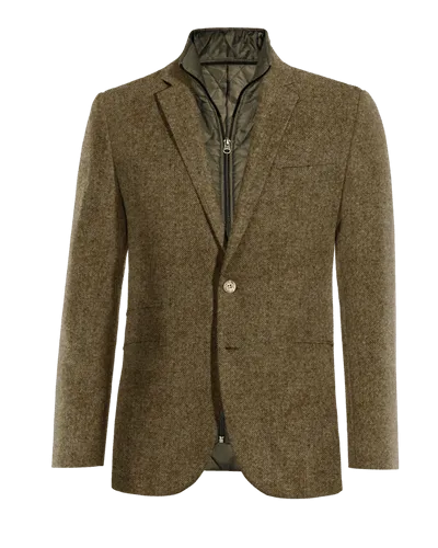 Brown Donegal Tweed Essential Blazer